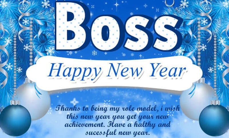 Happy New Year wishes for boss